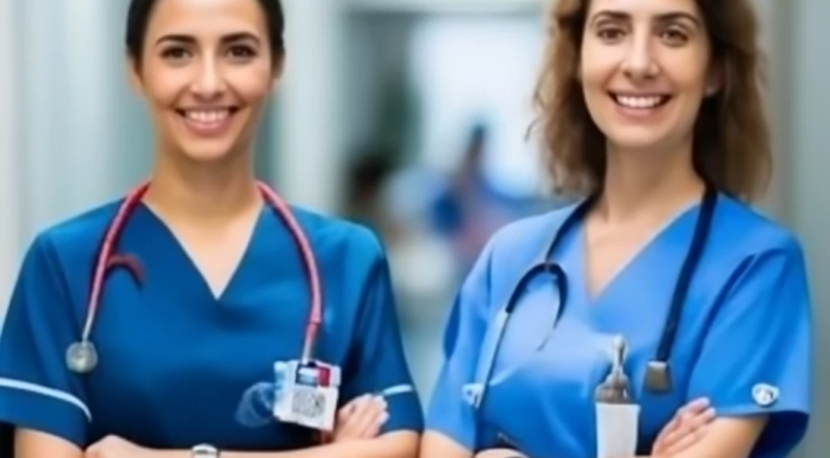craiyon_180914_Portrait__nurse_and_happy_woman_with_arms_crossed_for_healthcare_career__pride_and_service_in_hospit