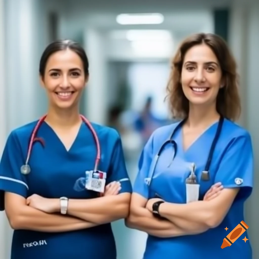 craiyon_180914_Portrait__nurse_and_happy_woman_with_arms_crossed_for_healthcare_career__pride_and_service_in_hospit